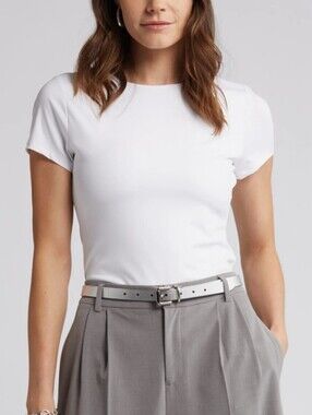 Halogen White Short Sleeve Compression Tee